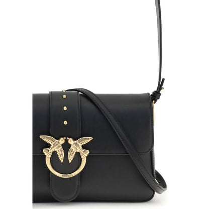 PINKO Black Leather Shoulder Bag 1728,72470364320,Accessories,Bags,Black,New with tags,PINKO,Shoulder Bags - Bags,Women