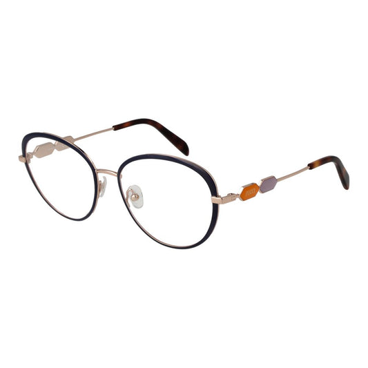 Emilio Pucci Blue Metal Glasses (Frames) 1728,67345776800,Accessories,Blue,Emilio Pucci,Glasses (Frames) - Glasses and Sunglasses - Accessories,Glasses and Sunglasses - Accessories,New with tags,Women