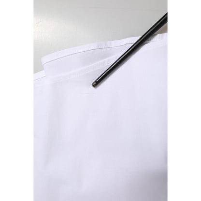 Dolce & Gabbana White Cotton Collared Dress Formal Shirt Top Dolce & Gabbana