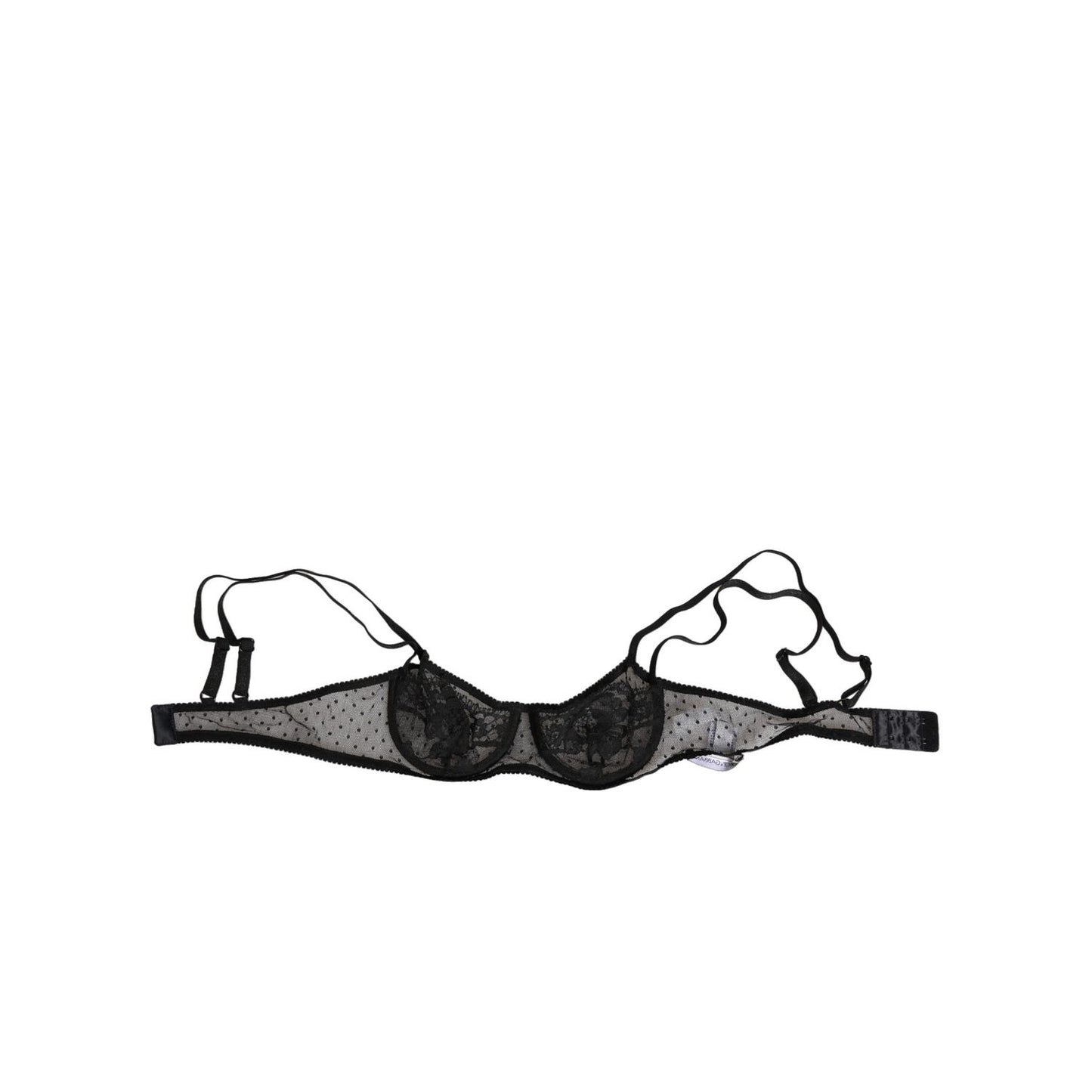 Dolce & Gabbana Black Floral Underwired Balconette Bra Underwear Dolce & Gabbana