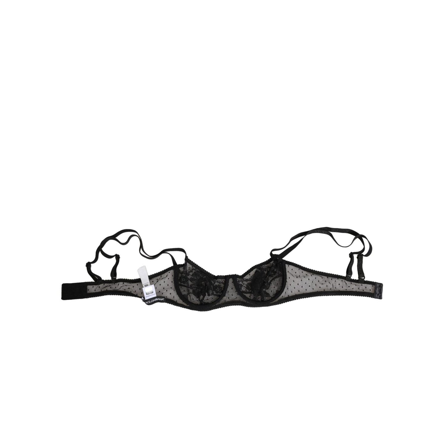 Dolce & Gabbana Black Floral Underwired Balconette Bra Underwear Dolce & Gabbana