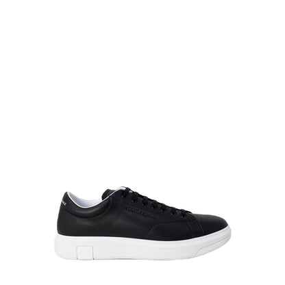 Armani Exchange Black Leather Low Top Sneakers