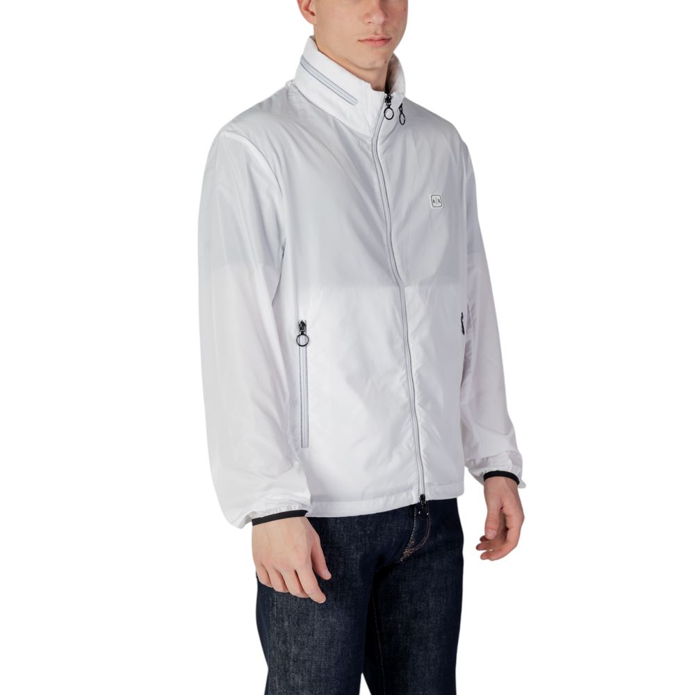 Armani Exchange White Polyester Shell Jacket 1728,71956299936,Armani Exchange,Clothing,IT46 | M,IT48 | L,IT52 | XL,IT54 | XXL,Jackets & Coats - Clothing,Men,New with tags,Shell Jackets - Jackets & Coats - Clothing,White