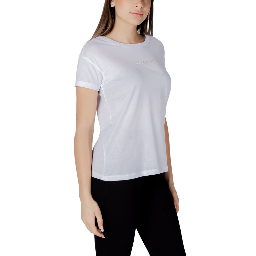 Armani Exchange White Cotton T-Shirt