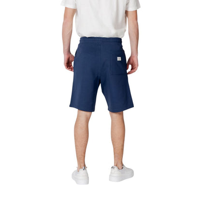 Replay Blue Cotton Bermuda Shorts