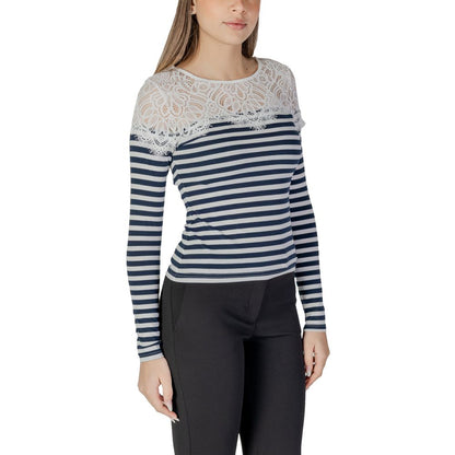 Morgan De Toi White Recycled Polyester Long Sleeve T-Shirt