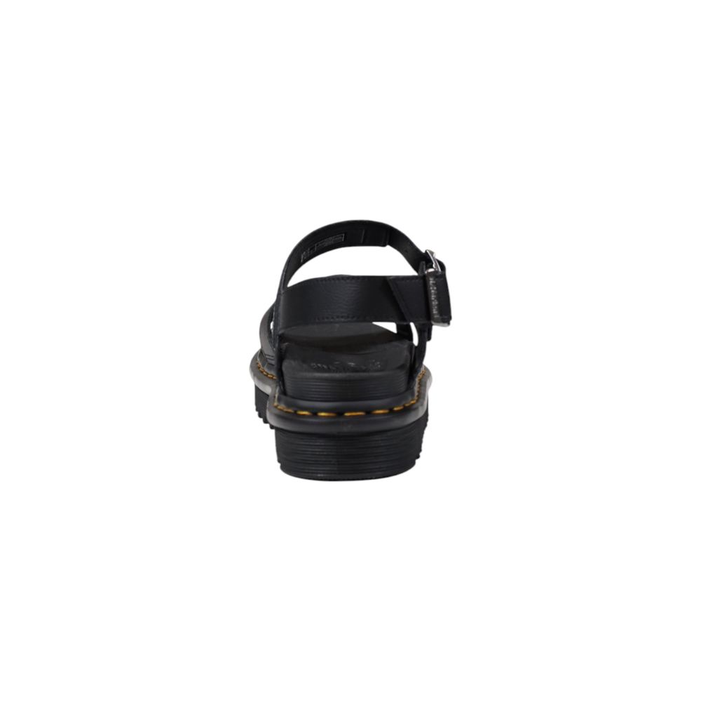 Dr. Martens Black Leather Flat Sandals