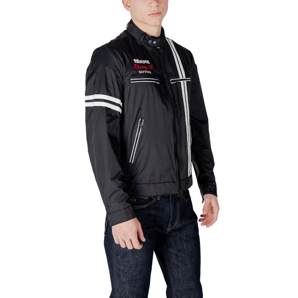 Blauer Black Polyamide Biker Jacket 1728,71956299936,Biker Jackets - Jackets & Coats - Clothing,Black,Blauer,Clothing,IT48 | L,IT52 | XL,Jackets & Coats - Clothing,Men,New with tags