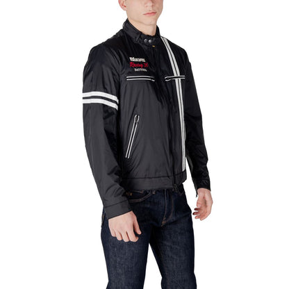 Blauer Black Polyamide Biker Jacket 1728,71956299936,Biker Jackets - Jackets & Coats - Clothing,Black,Blauer,Clothing,IT48 | L,IT52 | XL,Jackets & Coats - Clothing,Men,New with tags