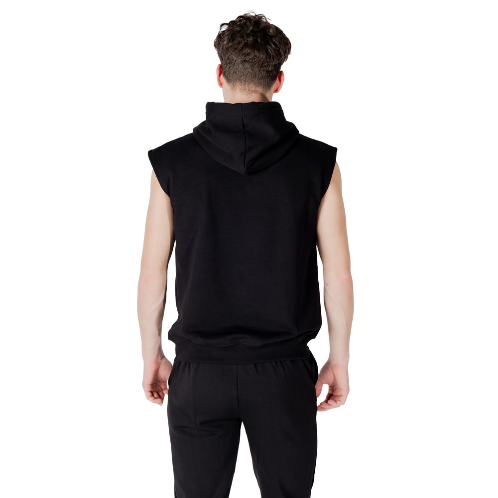 Icon Black Cotton Hoodie
