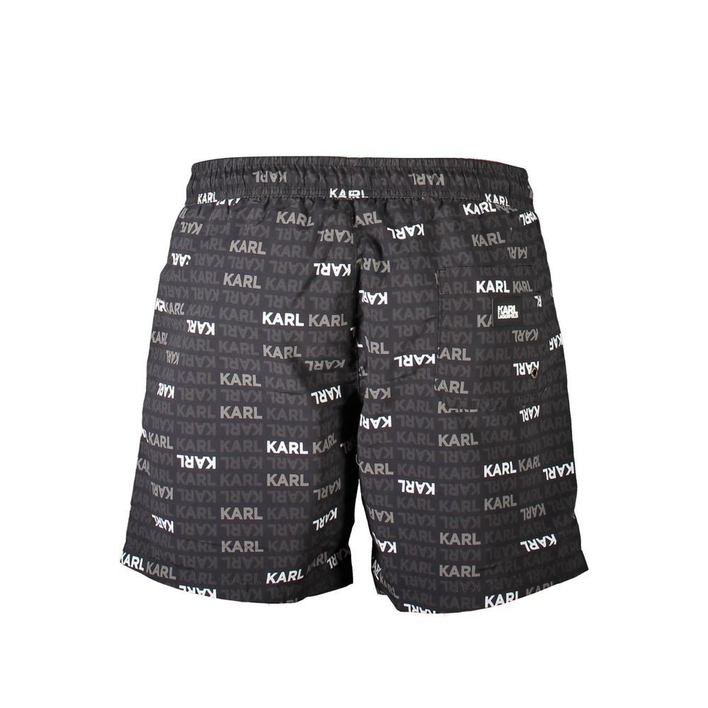 Karl Lagerfeld Nero Polyester Men's Swim Boxer