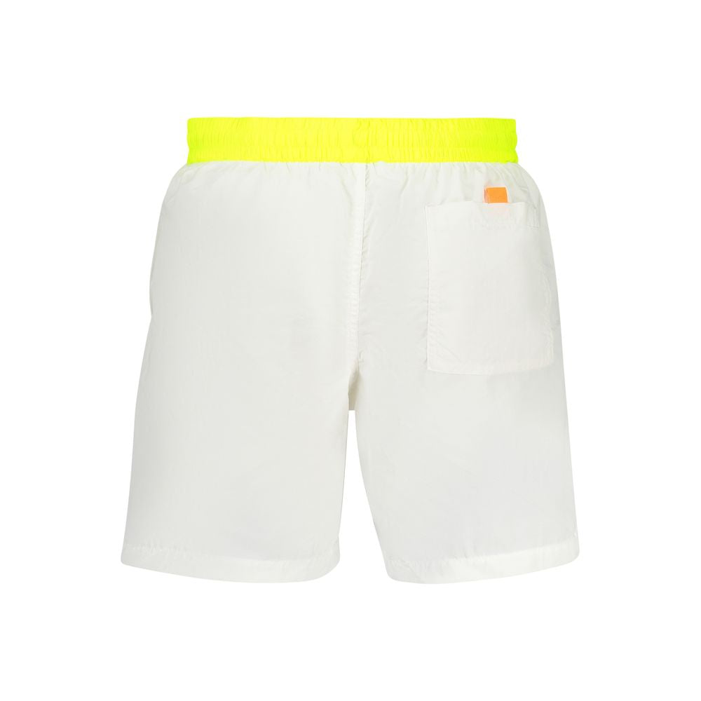 Norway 1963 White Polyamide Men's Swim Trunk