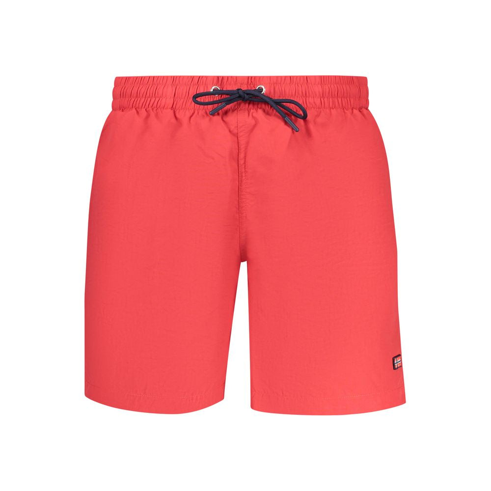 Norway 1963 Red Polyamide Swim Shorts