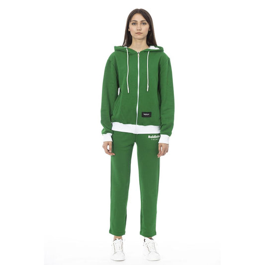 Baldinini Trend Green Cotton Women Sweater 1728,67345744032,Baldinini Trend,Bicolor,Clothing,L,M,New with tags,S,Sweaters - Clothing,Tracksuits - Sweaters - Clothing,Women,XL,XXL