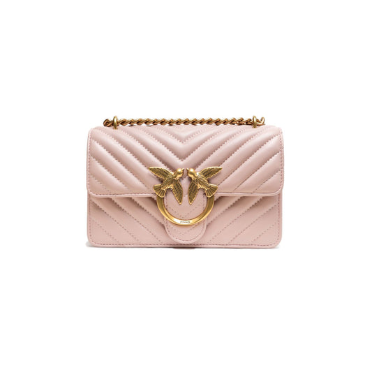 PINKO Powder Pink Love One Mini Shoulder Bag 1728,67466920096,Bags,Handbags - Bags,New with tags,PINKO,Powder Pink,Shoulder Bags - Bags,Women