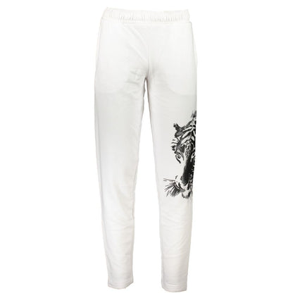 Cavalli Class Bianco Cotton Men's Track Pant