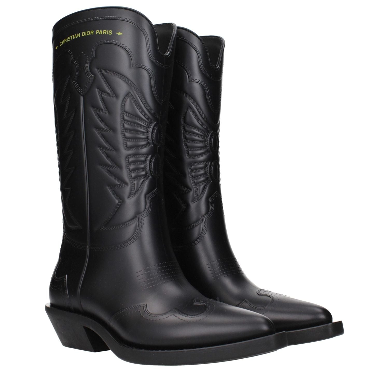 Christian Dior Black Cotton Boots