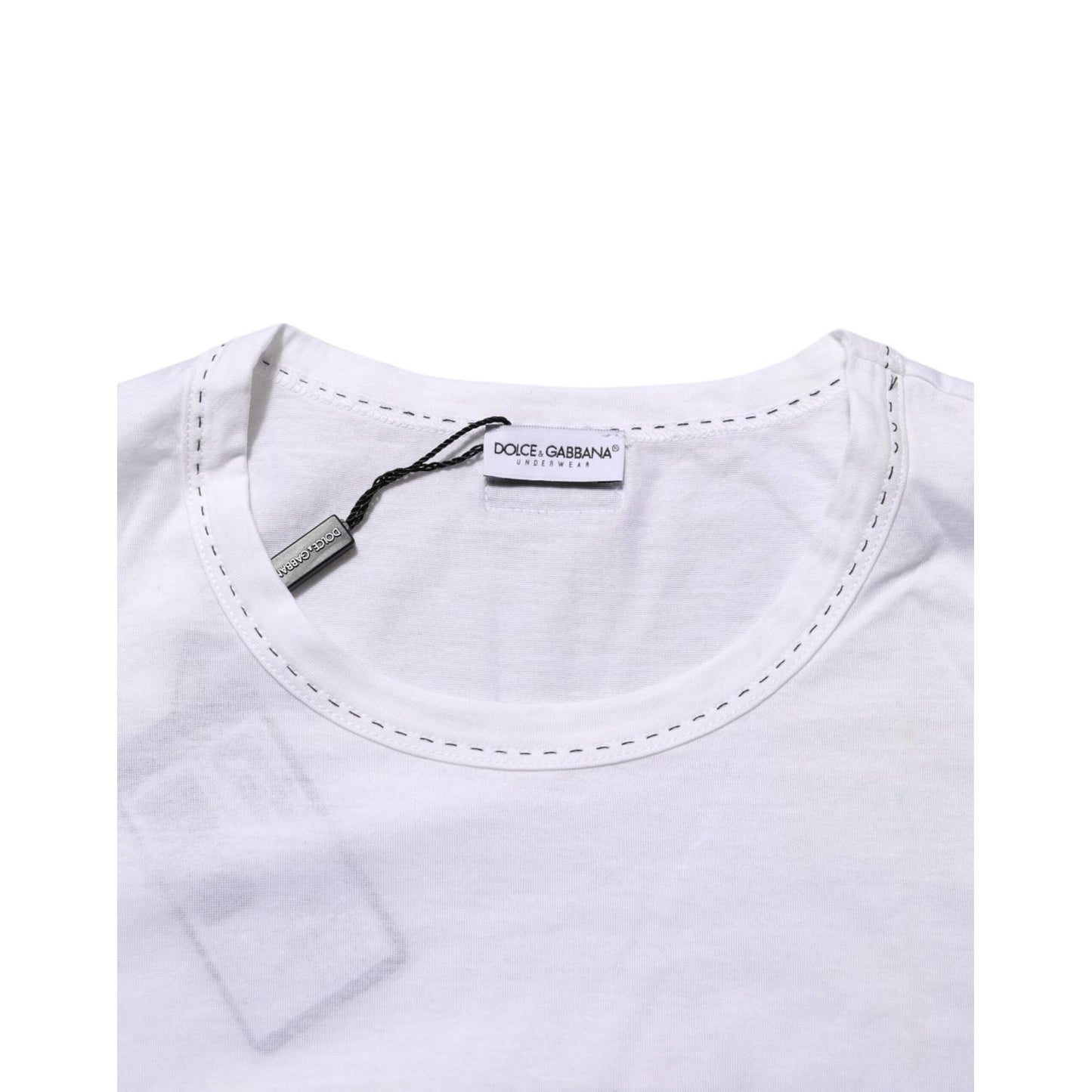 Dolce & Gabbana White Cotton Crew Neck Underwear Tee T-shirt