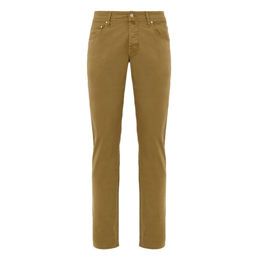 Jacob Cohen Yellow Cotton Skinny Pants