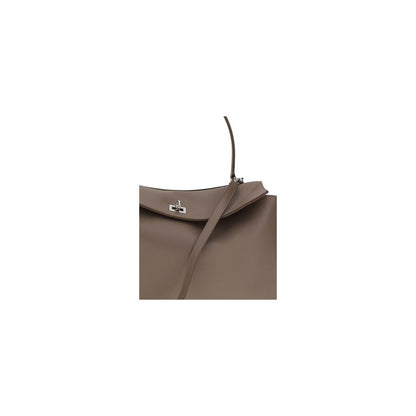 Balenciaga Gray Calf Leather Bos Taurus Shoulder Bag