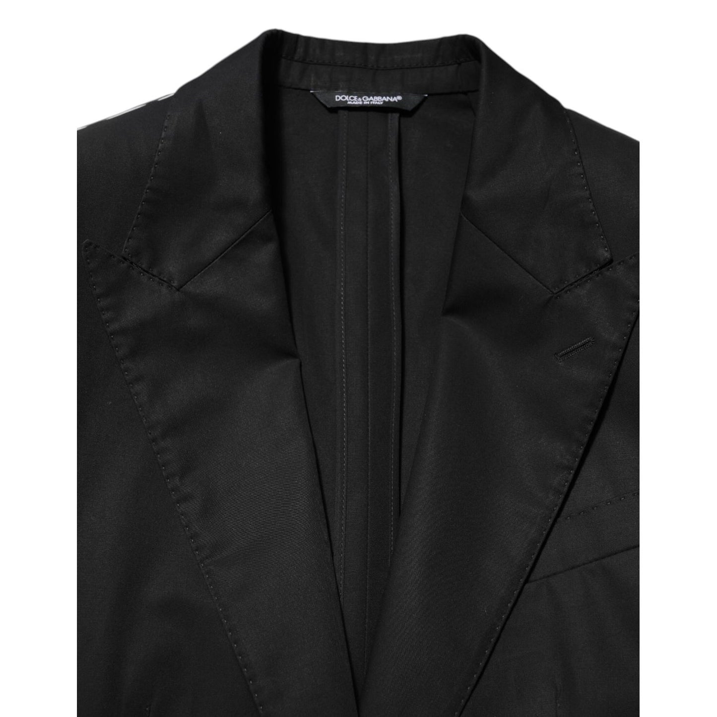 Dolce & Gabbana Black Wool 2 Buttons Suit Men Jacket Blazer