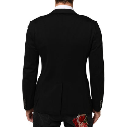 Dolce & Gabbana Black Viscose 2 Buttons Suit Jacket Blazer