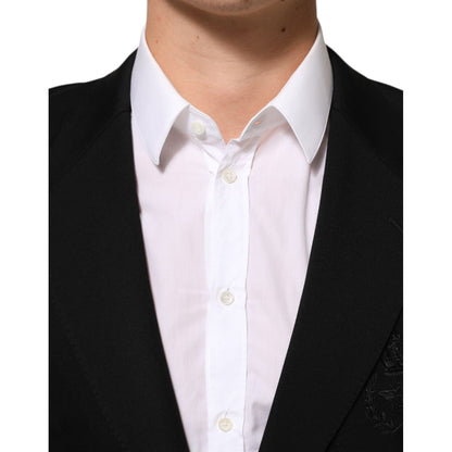 Dolce & Gabbana Black Viscose 2 Buttons Suit Jacket Blazer