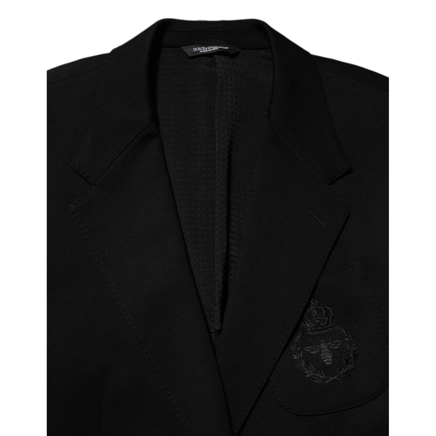 Dolce & Gabbana Black Viscose 2 Buttons Suit Jacket Blazer