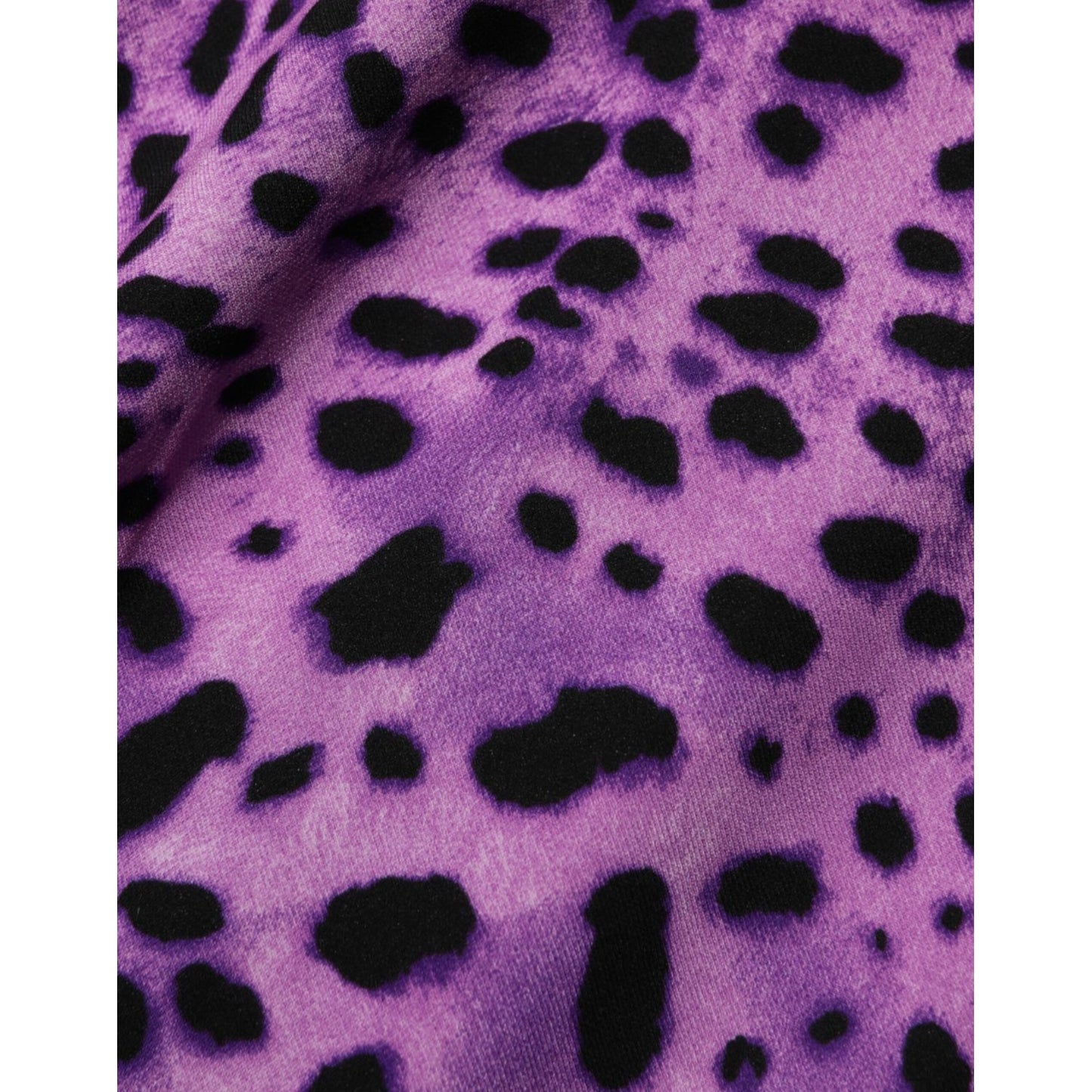 Dolce & Gabbana Violet Leopard Sheath Bodycon Mini Dress