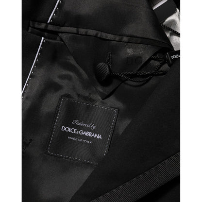 Dolce & Gabbana Black Wool 1 Button Suit Jacket Men Blazer