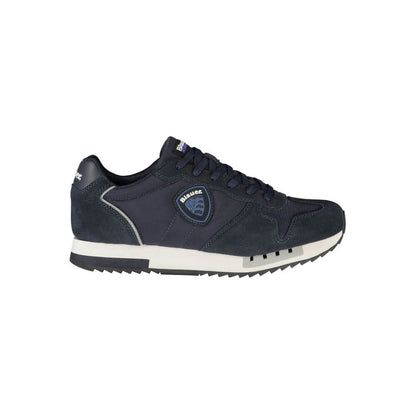 Blauer Blue Polyurethane Men Sneaker 1728,67403481248,Athletic - Sneakers - Shoes,Blauer,Blue,EU43/US10,EU44/US11,EU45/US12,EU46,Men,New with tags,Shoes,Sneakers - Shoes