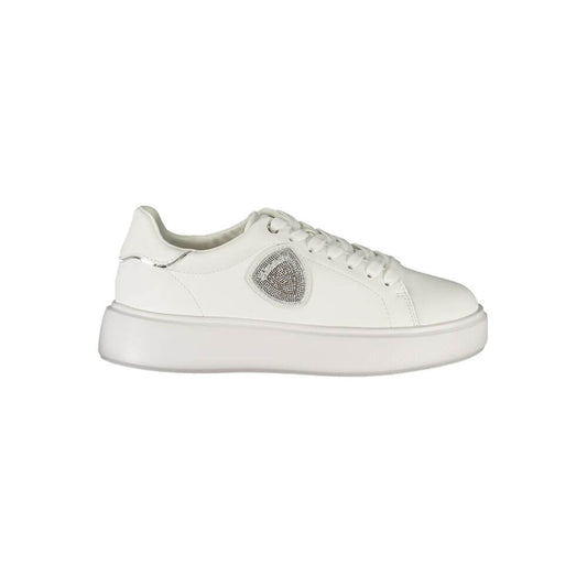 Blauer Bianco Polyurethane Women Sneaker 1728,67403481248,Athletic - Sneakers - Shoes,Blauer,EU36/US6,EU37/US7,EU38/US8,EU39/US9,EU40/US10,EU41/US11,New with tags,Shoes,Sneakers - Shoes,White,Women