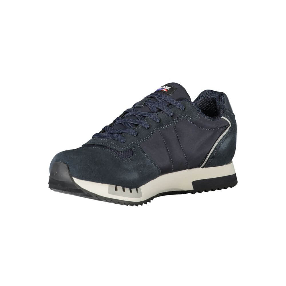 Blauer Blue Polyurethane Men Sneaker 1728,67403481248,Athletic - Sneakers - Shoes,Blauer,Blue,EU43/US10,EU44/US11,EU45/US12,EU46,Men,New with tags,Shoes,Sneakers - Shoes