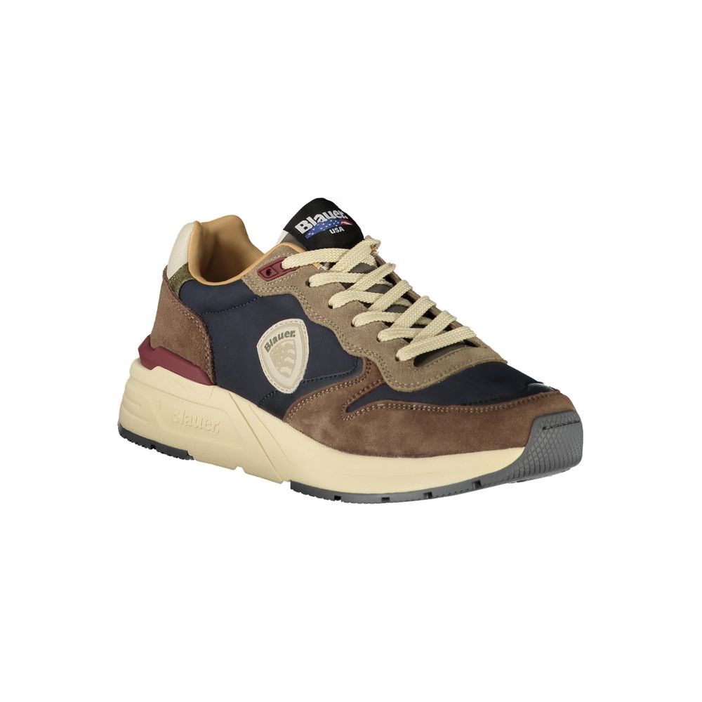 Blauer Blue Polyurethane Men Sneaker 1728,67403481248,Athletic - Sneakers - Shoes,Blauer,Blue,EU43/US10,EU44/US11,Men,New with tags,Shoes,Sneakers - Shoes