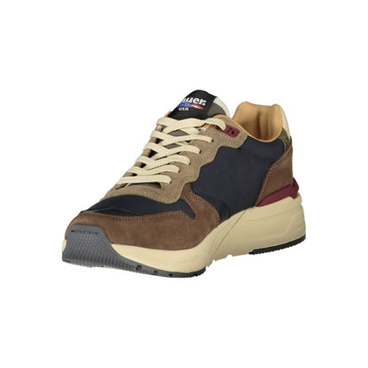 Blauer Blue Polyurethane Men Sneaker 1728,67403481248,Athletic - Sneakers - Shoes,Blauer,Blue,EU43/US10,EU44/US11,Men,New with tags,Shoes,Sneakers - Shoes