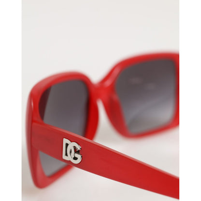 Dolce & Gabbana DG6093 Red Rectangular Grey Graduated Lenses Sunglasses