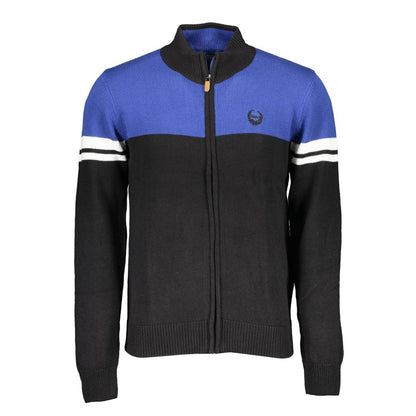 Gianmarco Venturi Black Cotton Men Cardigan