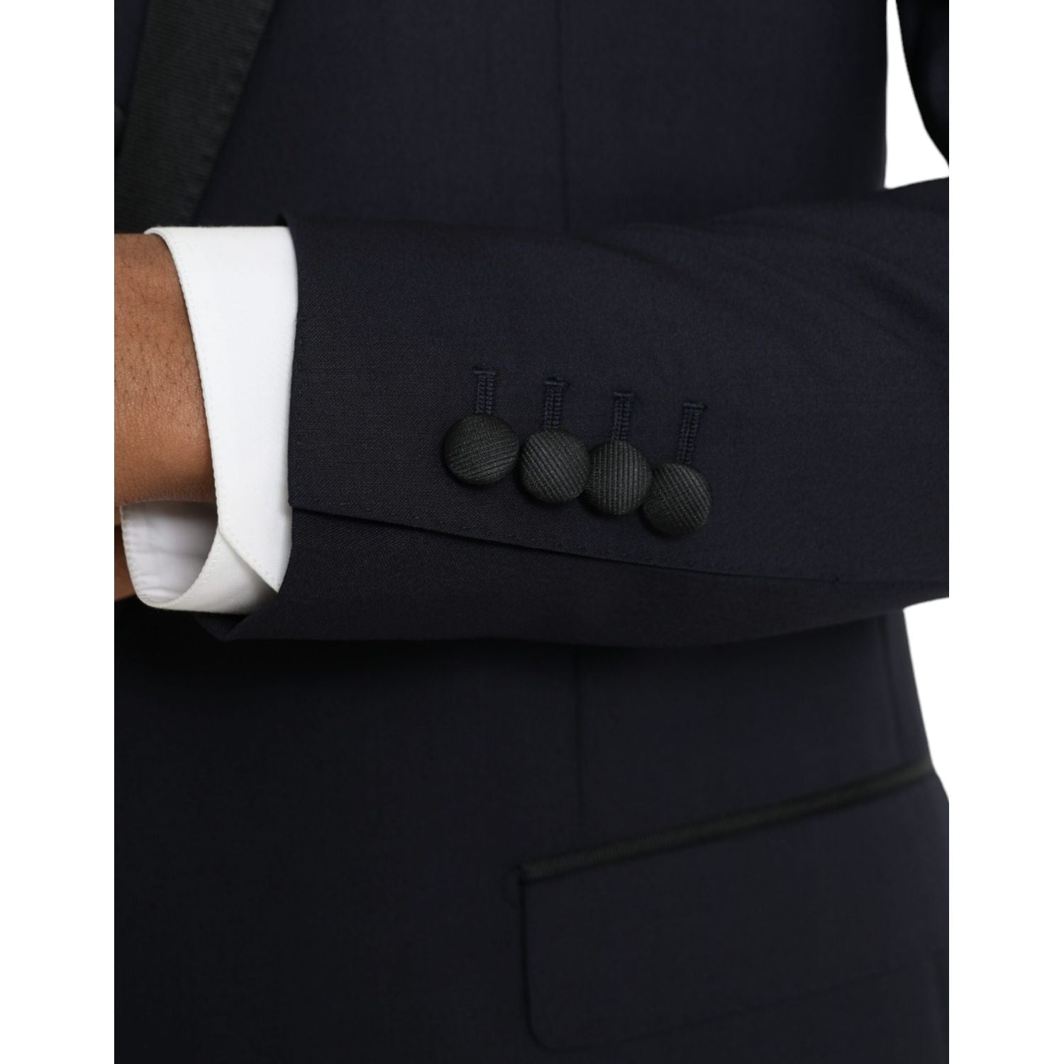 Dolce & Gabbana Blue Wool MARTINI 1 Button Men 3 Piece Suit