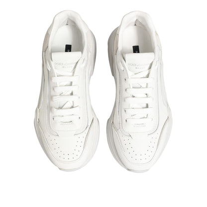 Dolce & Gabbana White Leather Daymaster Low Top Sneakers Shoes