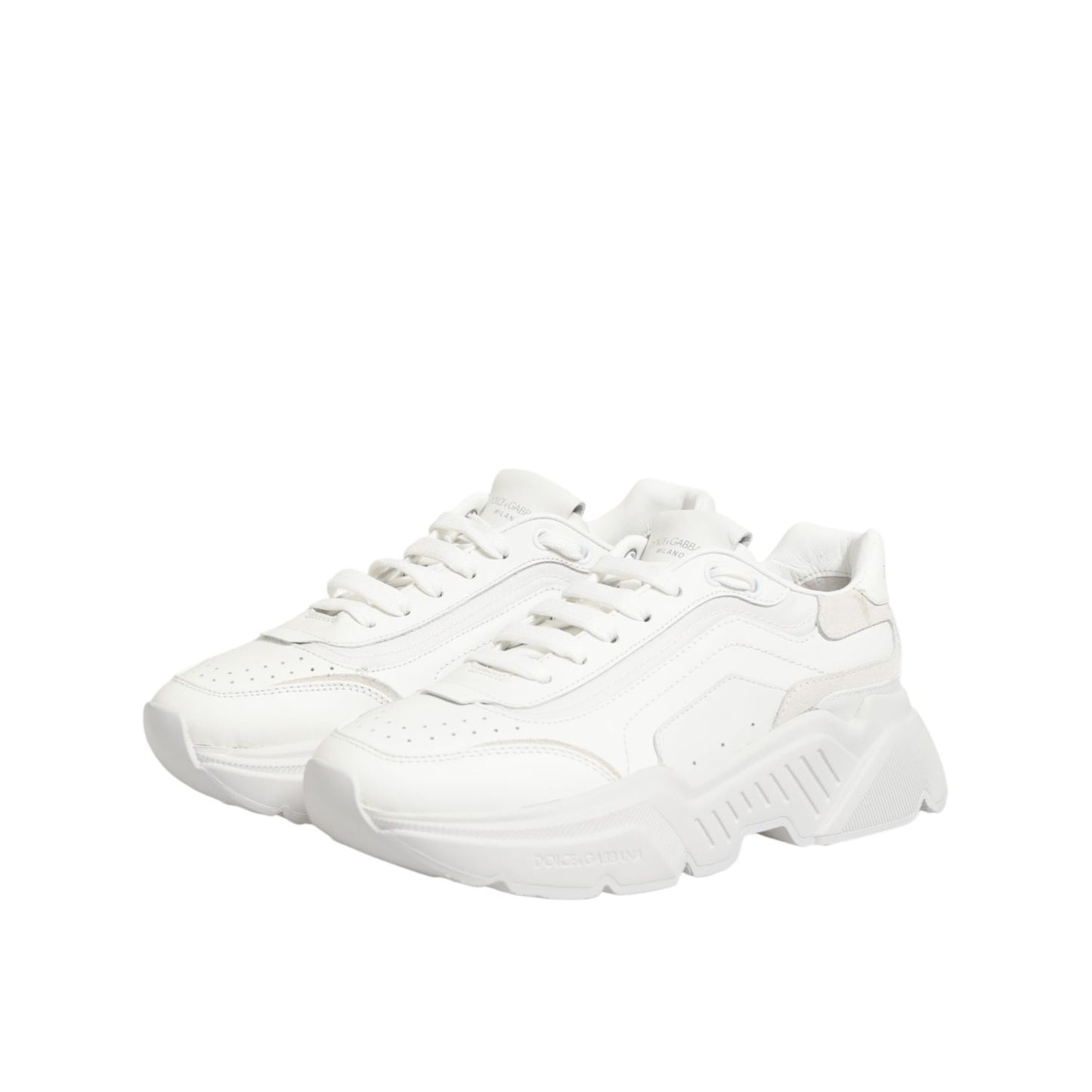 Dolce & Gabbana White Leather Daymaster Low Top Sneakers Shoes