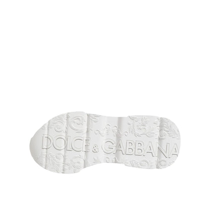 Dolce & Gabbana White Leather Daymaster Low Top Sneakers Shoes