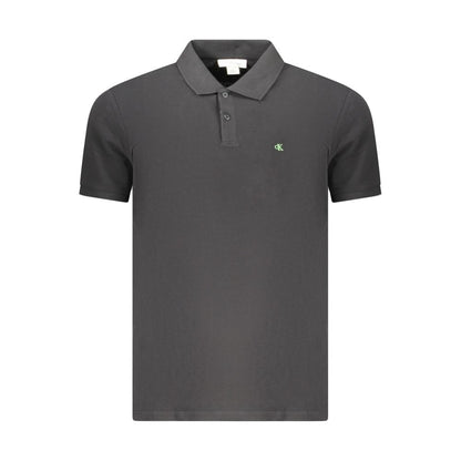 Calvin Klein Black Cotton Men Polo
