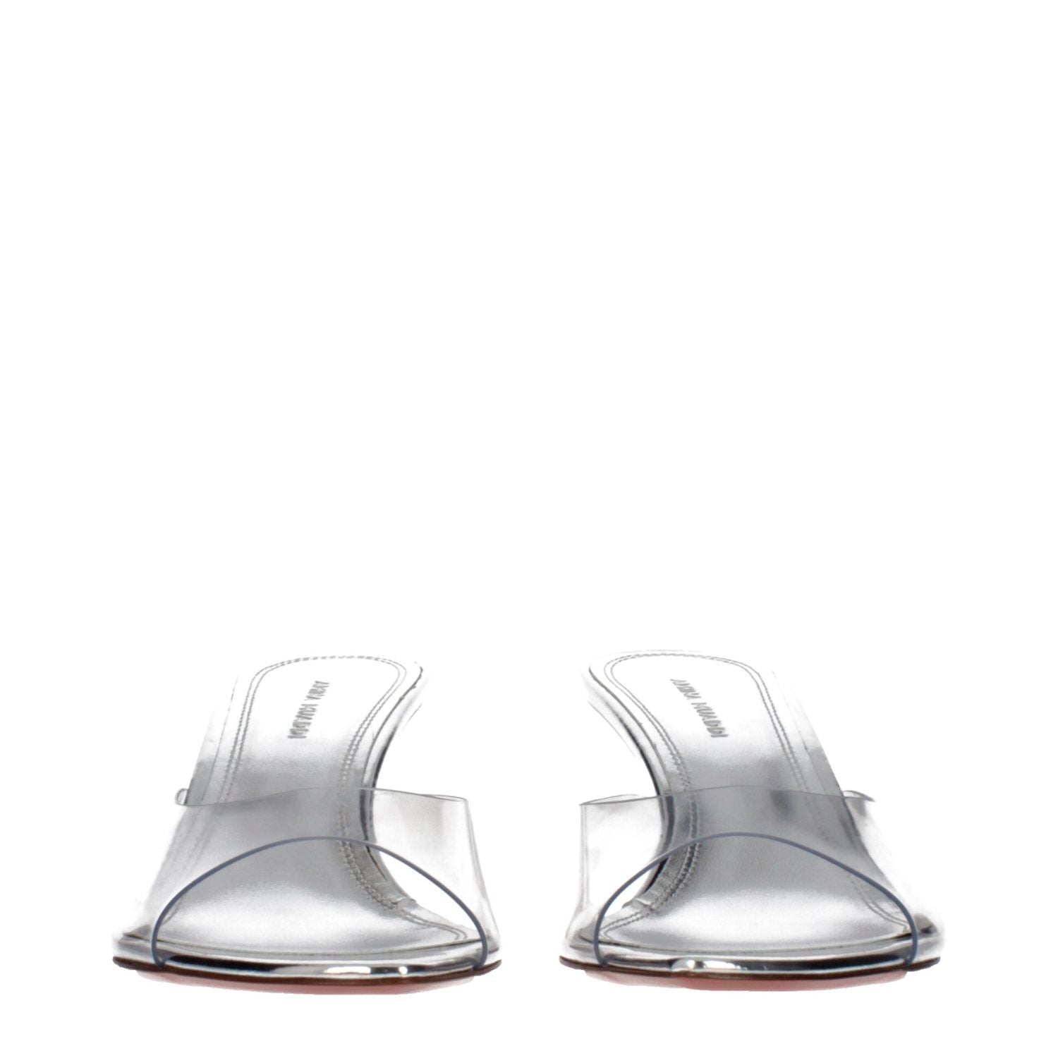 Amina Muaddi Transparent Pvc Stiletto Heel Sandals