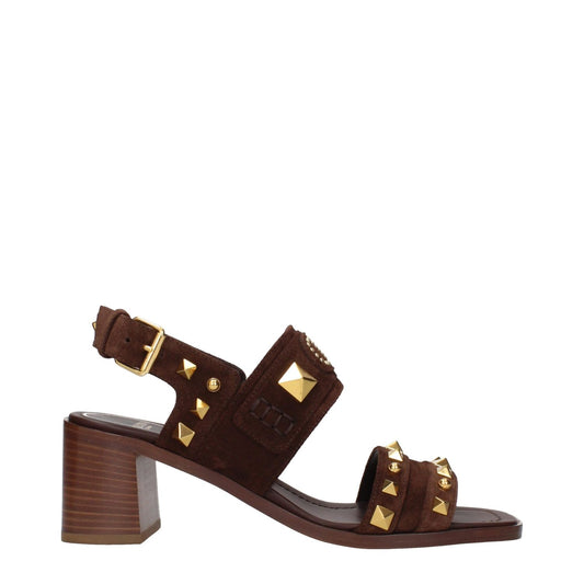 Valentino Garavani Brown Leather Strap-On Sandals 1728,75667636384,Brown,EU36/US6,EU38/US8,EU39/US9,EU40/US10,New with tags,Sandals - Shoes,Shoes,Strap-Ons - Sandals - Shoes,Valentino Garavani,Women
