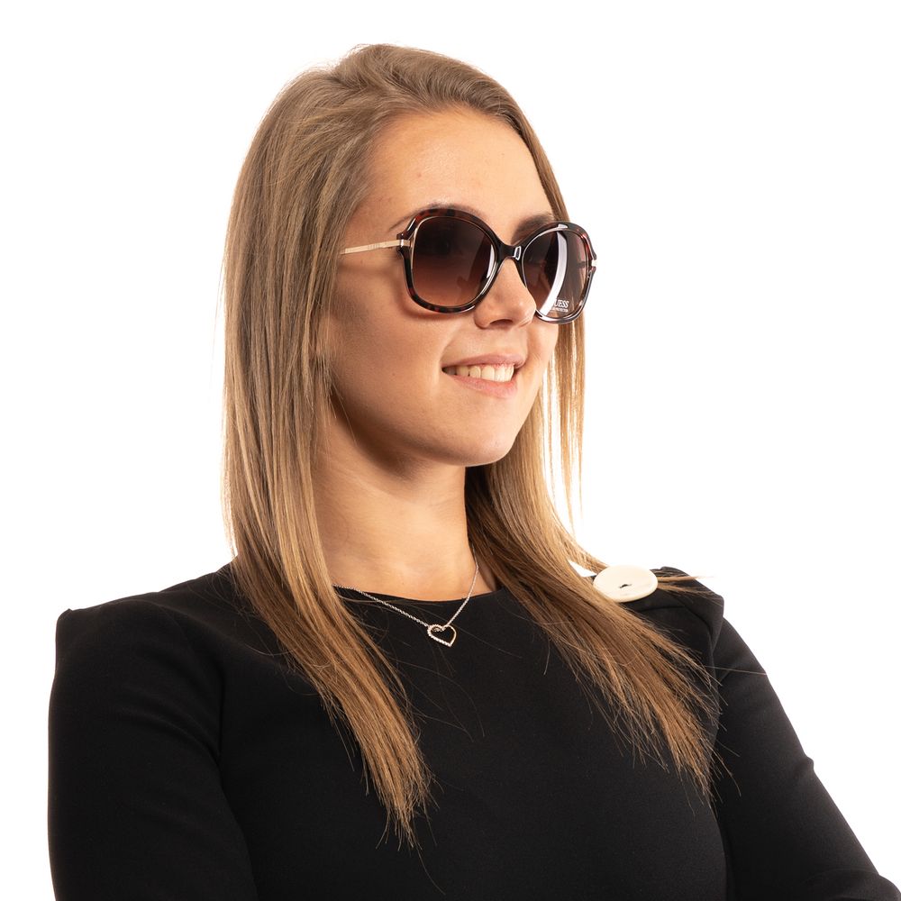 Guess Brown Metal & Plastic Sunglasses