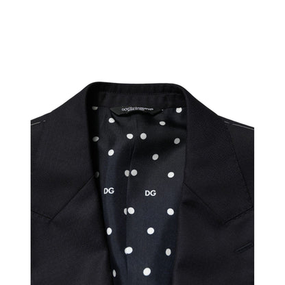 Dolce & Gabbana Black Wool Single Breasted Men 2 Piece Suit