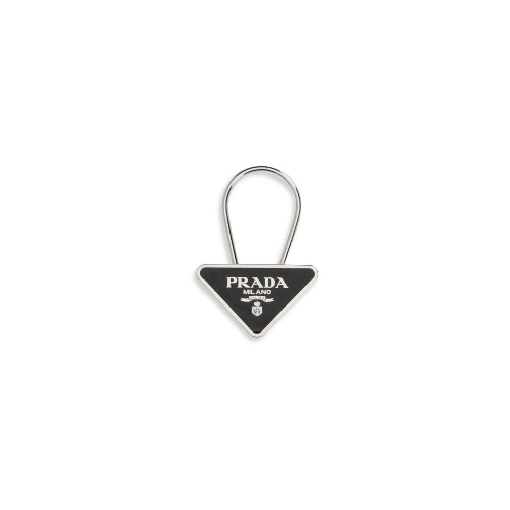 Prada Black Metal Keychain 1728,72470364320,Accessories,Black,Keychains - Other Accessories - Accessories,Men,New with tags,Other Accessories - Accessories,Prada