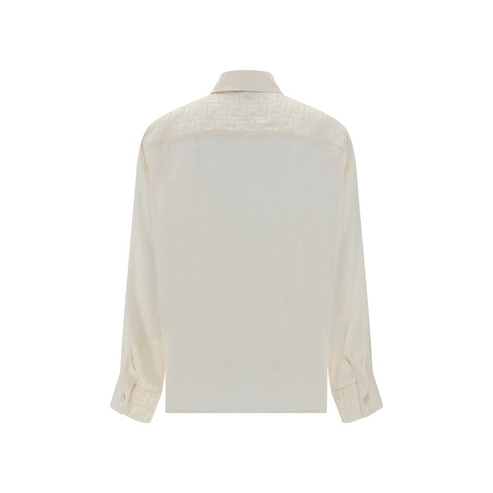 Fendi White Silk Pattern Shirt 1728,72470364320,Clothing,Fendi,IT38 | S,IT40 | M,New with tags,Pattern - Shirts - Clothing,Shirts - Clothing,White,Women