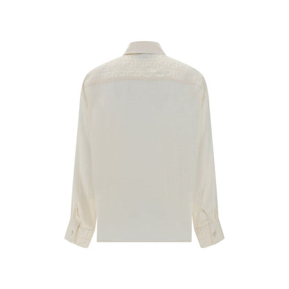 Fendi White Silk Pattern Shirt 1728,72470364320,Clothing,Fendi,IT38 | S,IT40 | M,New with tags,Pattern - Shirts - Clothing,Shirts - Clothing,White,Women