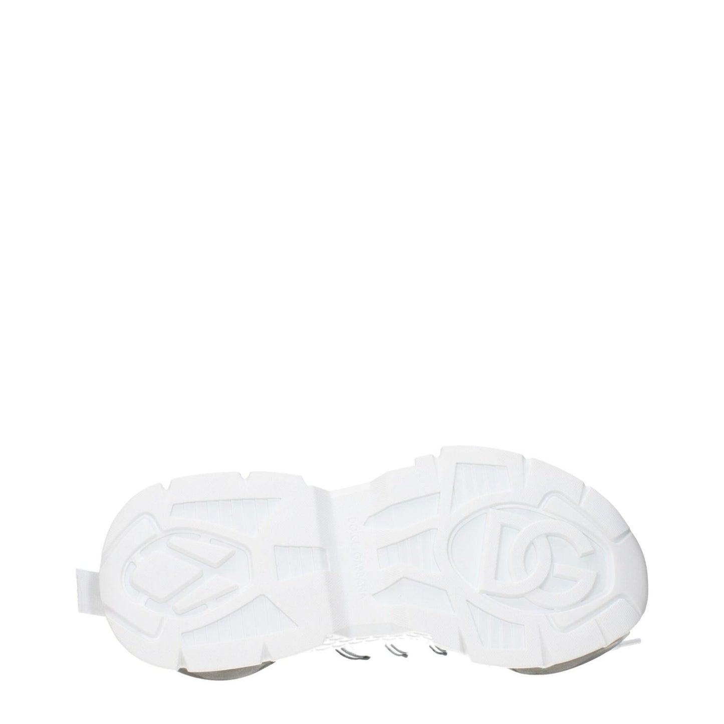 Dolce & Gabbana White Fabric Athletic Sneakers